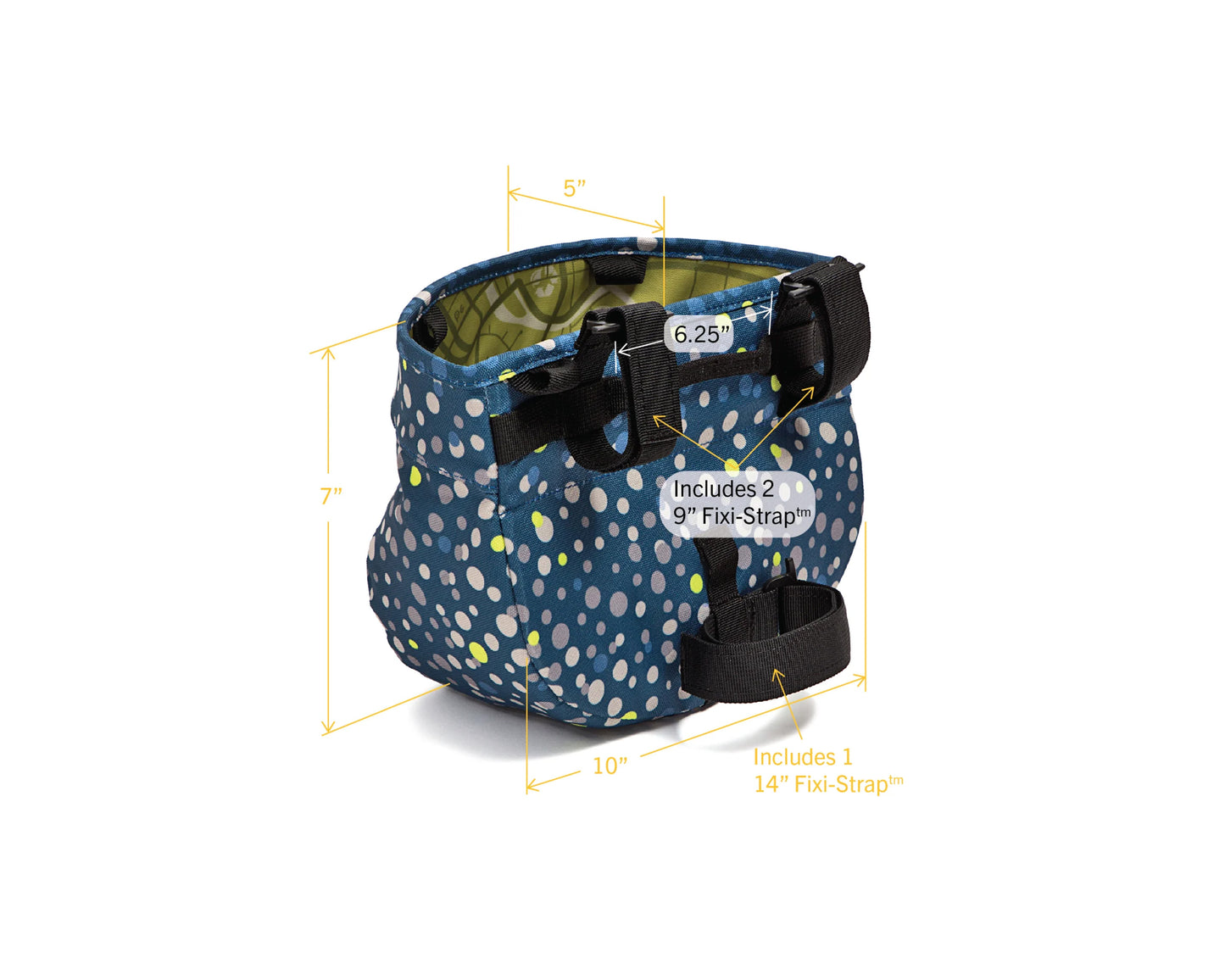 Po Campo Crescent Bike Basket - Bubbly