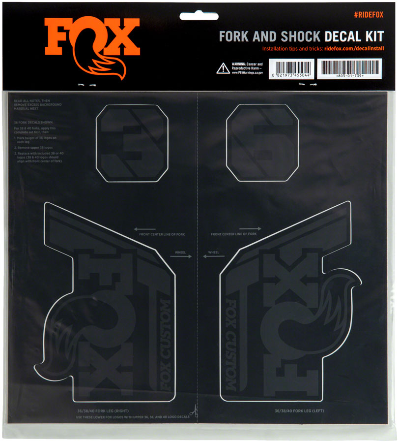 FOX Fork & Shock Decal Kit