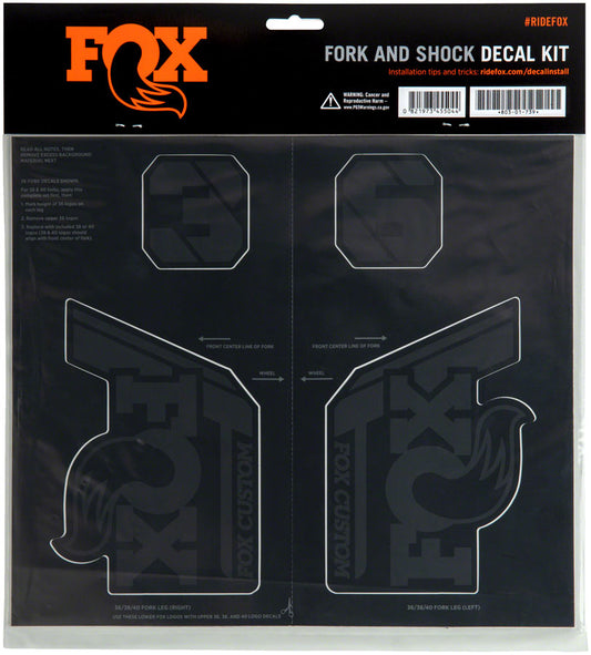 FOX Fork & Shock Decal Kit